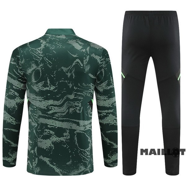 Foot Maillot Pas Cher Ensemble Complet Sudadera Entrainement Real Madrid 2022 2023 Vert I Noir