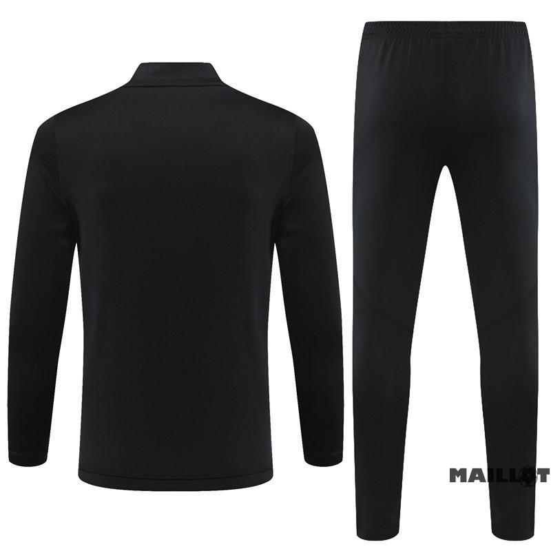 Foot Maillot Pas Cher Ensemble Complet Sudadera Entrainement Real Madrid Enfant 2023 2024 Noir