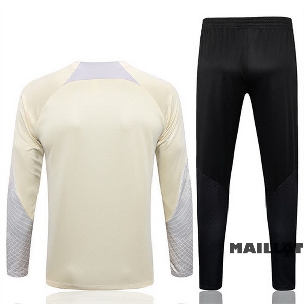 Foot Maillot Pas Cher Ensemble Complet Sudadera Entrainement Tottenham Hotspur 2022 2023 Blanc I Jaune Noir