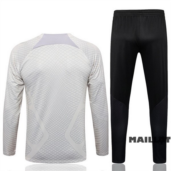 Foot Maillot Pas Cher Ensemble Complet Sudadera Entrainement Tottenham Hotspur 2022 2023 Blanc Jaune Noir