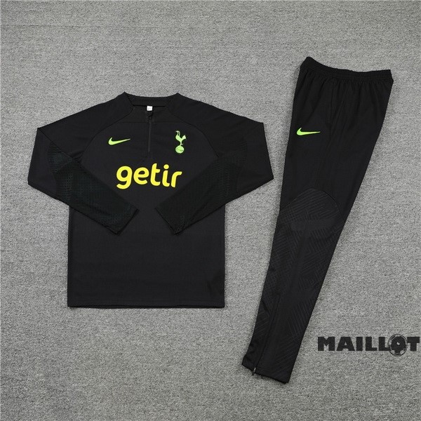 Foot Maillot Pas Cher Ensemble Complet Sudadera Entrainement Tottenham Hotspur 2022 2023 Noir