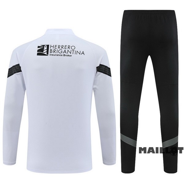 Foot Maillot Pas Cher Ensemble Complet Sudadera Entrainement Valencia 2022 2023 Blanc Noir