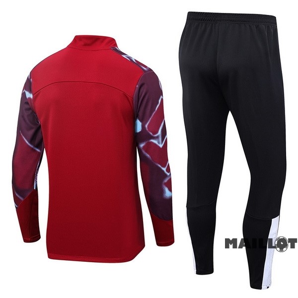 Foot Maillot Pas Cher Ensemble Complet Sudadera Entrainement West Ham United 2022 2023 Rouge Noir