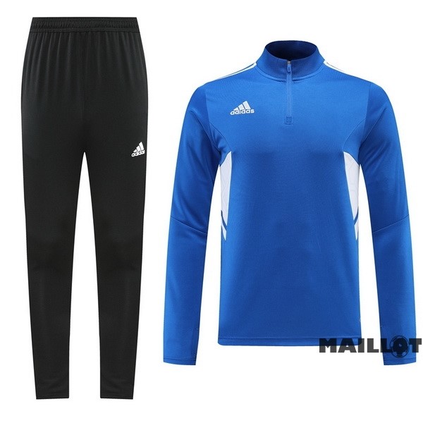 Foot Maillot Pas Cher Ensemble Complet Sudadera Entrainement adidas 2022 2023 Bleu Noir
