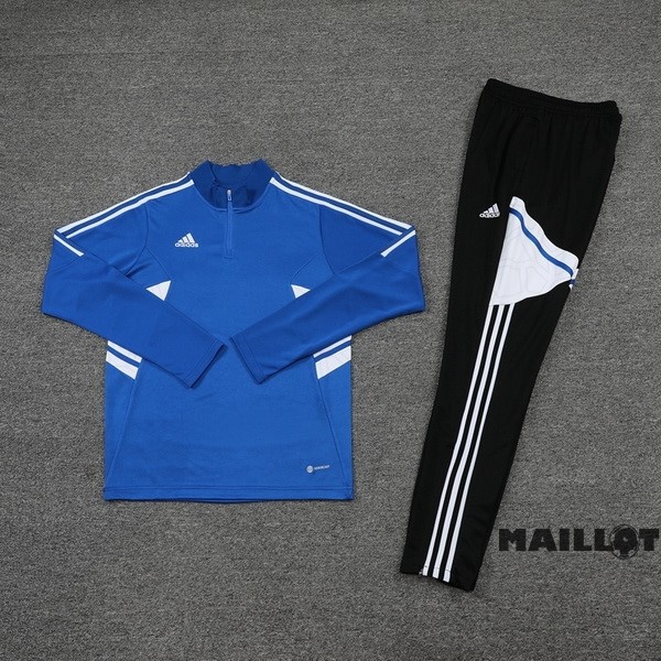Foot Maillot Pas Cher Ensemble Complet Sudadera Entrainement adidas 2022 2023 Bleu Noir