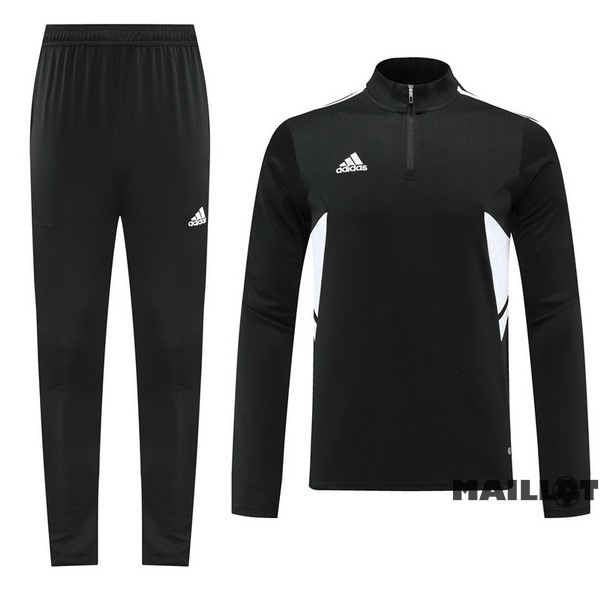Foot Maillot Pas Cher Ensemble Complet Sudadera Entrainement adidas 2022 2023 Noir Blanc