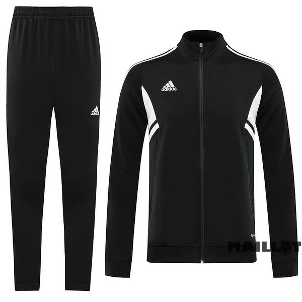Foot Maillot Pas Cher Ensemble Complet Sudadera Entrainement adidas 2022 2023 Noir I Blanc
