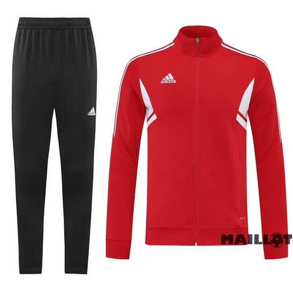 Foot Maillot Pas Cher Ensemble Complet Sudadera Entrainement adidas 2022 2023 Rouge I Noir