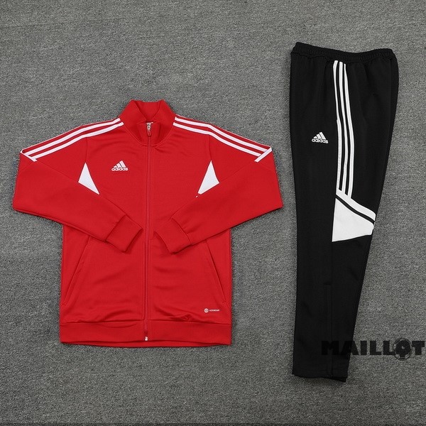 Foot Maillot Pas Cher Ensemble Complet Sudadera Entrainement adidas 2022 2023 Rouge I Noir