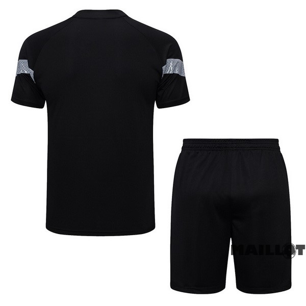 Foot Maillot Pas Cher Entrainement Ensemble Complet AC Milan 2022 2023 Noir Gris
