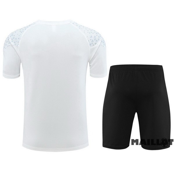 Foot Maillot Pas Cher Entrainement Ensemble Complet AC Milan 2023 2024 Blanc I Noir