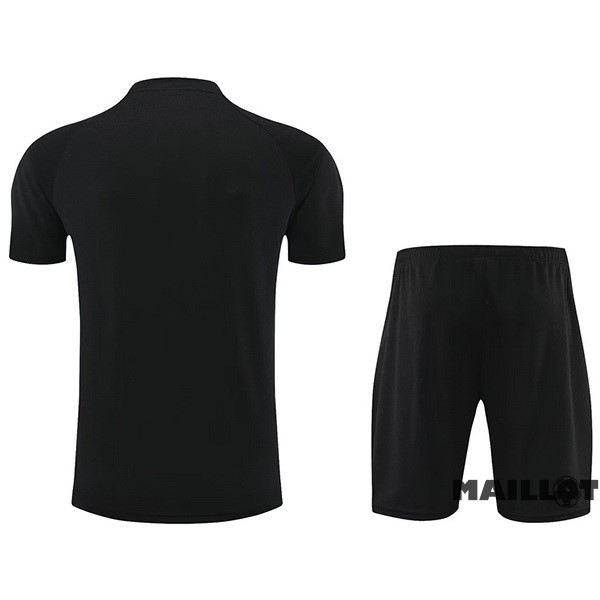 Foot Maillot Pas Cher Entrainement Ensemble Complet AC Milan 2023 2024 Noir Rouge