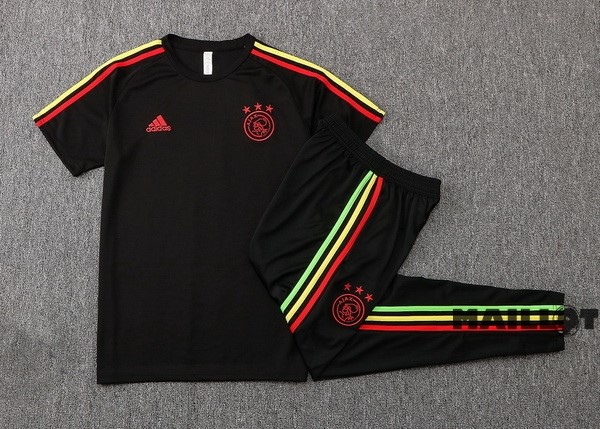 Foot Maillot Pas Cher Entrainement Ensemble Complet Ajax 2022 2023 Noir Rouge