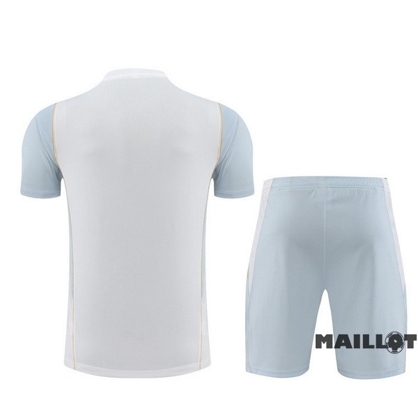 Foot Maillot Pas Cher Entrainement Ensemble Complet Algérie 2023 Blanc Gris