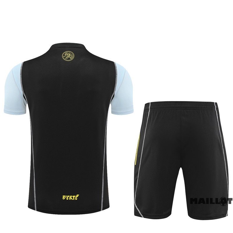 Foot Maillot Pas Cher Entrainement Ensemble Complet Algérie 2023 Noir Gris