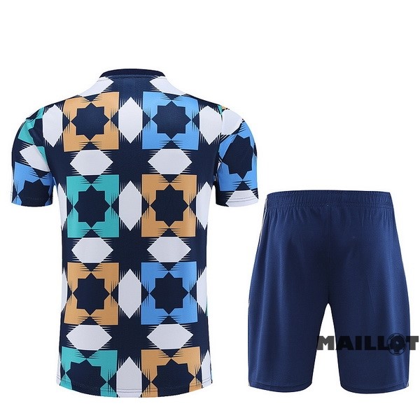 Foot Maillot Pas Cher Entrainement Ensemble Complet Algérie Enfant 2022 Jaune Bleu