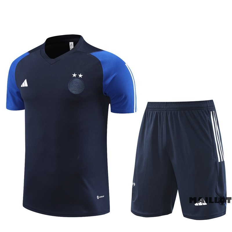 Foot Maillot Pas Cher Entrainement Ensemble Complet Algérie Enfant 2023 Bleu