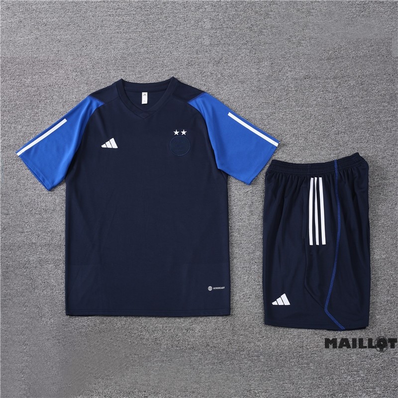 Foot Maillot Pas Cher Entrainement Ensemble Complet Algérie Enfant 2023 Bleu