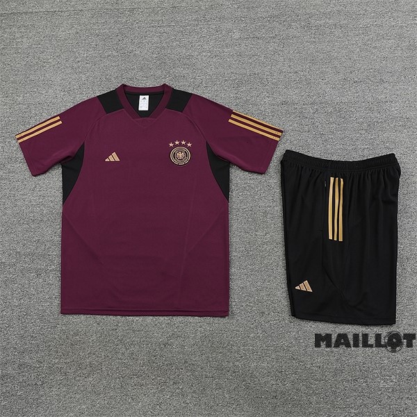 Foot Maillot Pas Cher Entrainement Ensemble Complet Allemagne 2023 Bordeaux Noir