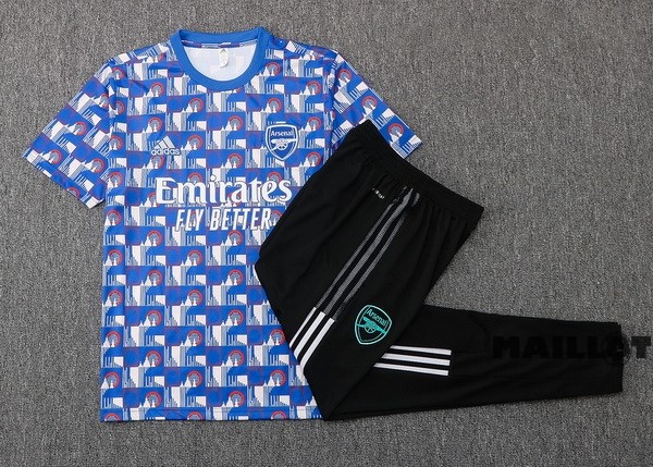 Foot Maillot Pas Cher Entrainement Ensemble Complet Arsenal 2022 2023 Bleu Noir Vert
