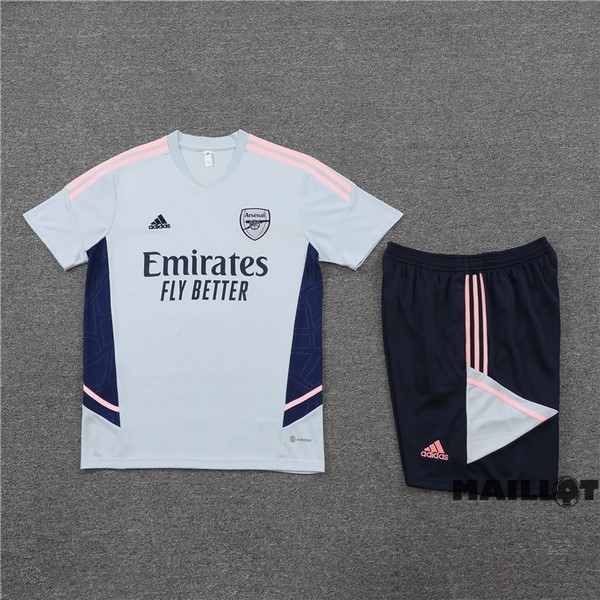 Foot Maillot Pas Cher Entrainement Ensemble Complet Arsenal 2022 2023 Gris I Bleu