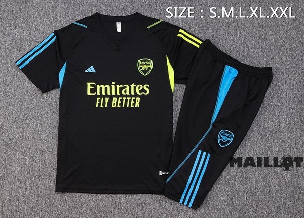 Foot Maillot Pas Cher Entrainement Ensemble Complet Arsenal 2023 2024 Noir I Vert