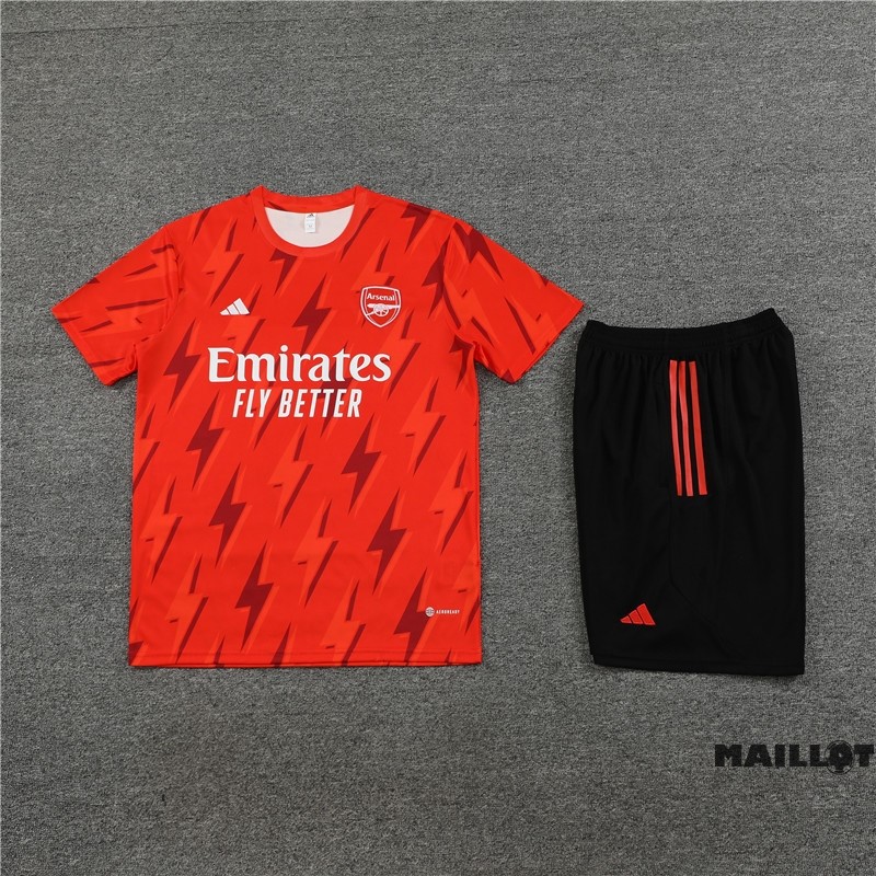 Foot Maillot Pas Cher Entrainement Ensemble Complet Arsenal 2023 2024 Rouge I Noir