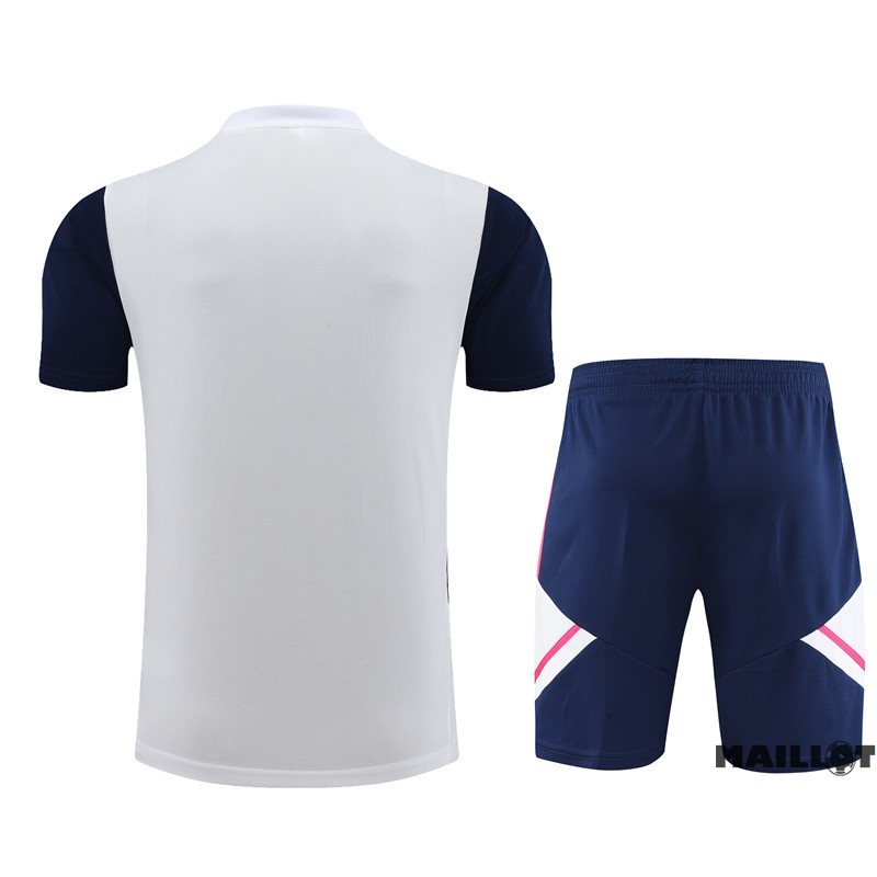 Foot Maillot Pas Cher Entrainement Ensemble Complet Arsenal Enfant 2022 2023 Blanc Bleu Marine