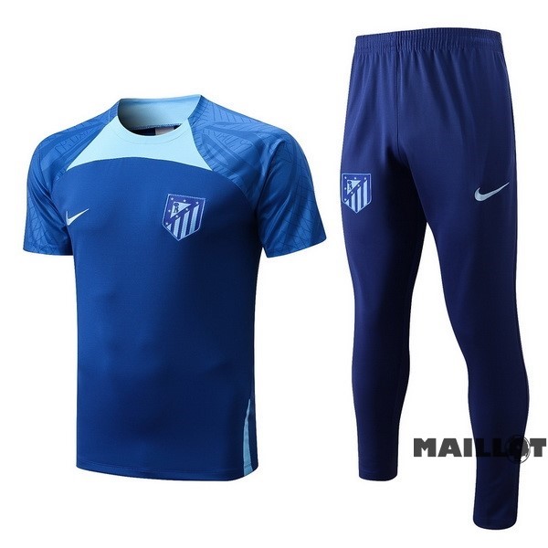 Foot Maillot Pas Cher Entrainement Ensemble Complet Atlético Madrid 2022 2023 Bleu