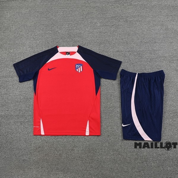 Foot Maillot Pas Cher Entrainement Ensemble Complet Atlético Madrid 2023 2024 Rouge Bleu