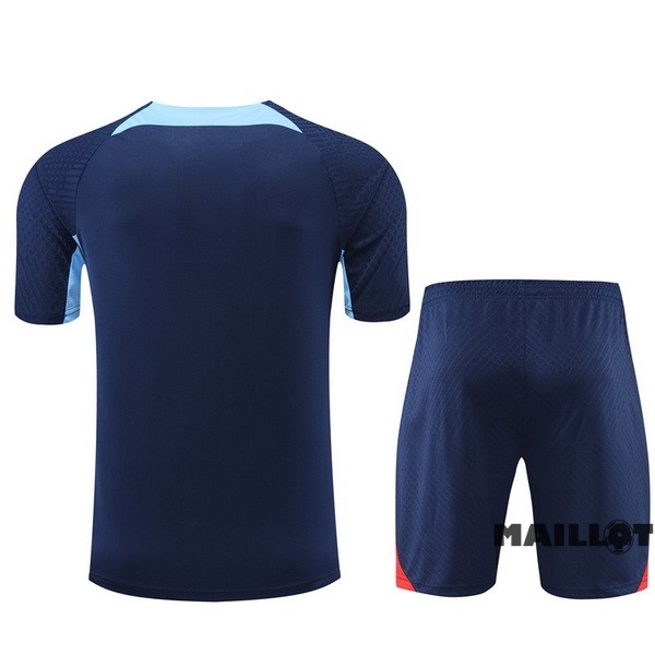 Foot Maillot Pas Cher Entrainement Ensemble Complet Barcelona 2022 2023 Bleu Marine