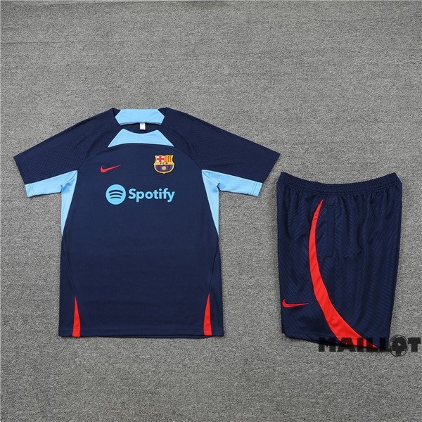 Foot Maillot Pas Cher Entrainement Ensemble Complet Barcelona 2022 2023 Bleu Marine