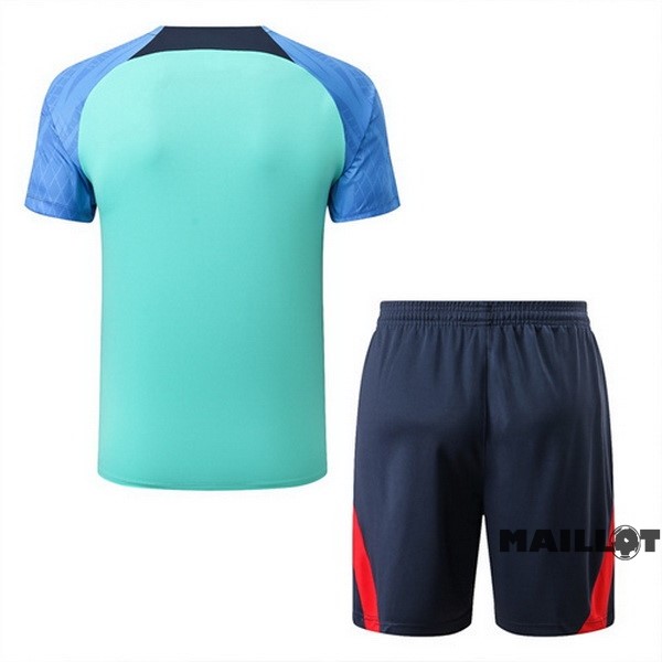 Foot Maillot Pas Cher Entrainement Ensemble Complet Barcelona 2022 2023 Bleu Vert