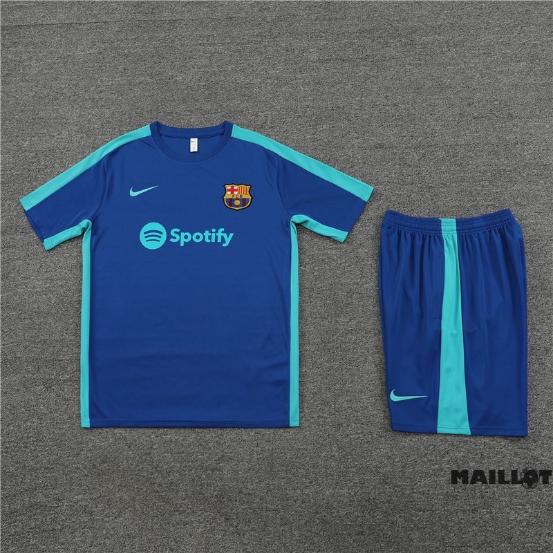 Foot Maillot Pas Cher Entrainement Ensemble Complet Barcelona 2023 2024 Bleu Vert