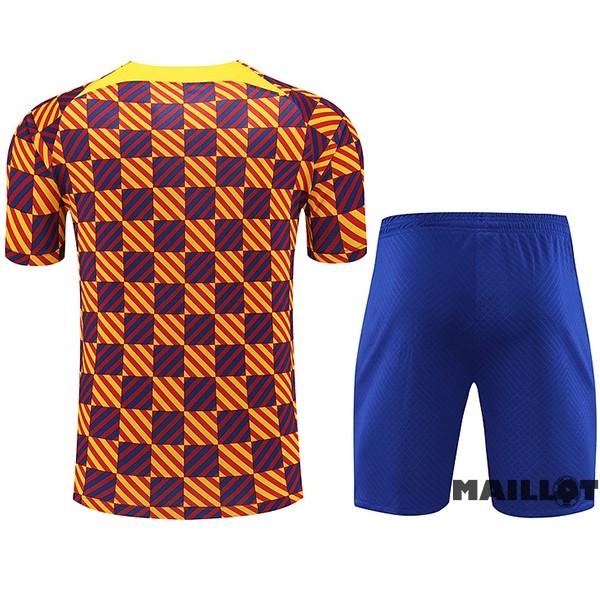 Foot Maillot Pas Cher Entrainement Ensemble Complet Barcelona 2023 2024 Orange I Bleu