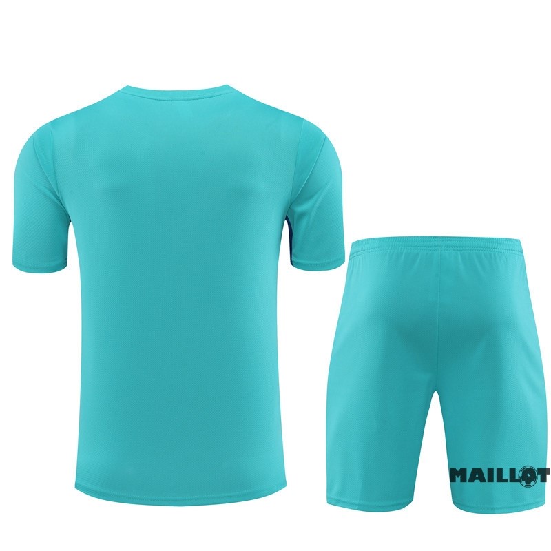 Foot Maillot Pas Cher Entrainement Ensemble Complet Barcelona 2023 2024 Vert Bleu