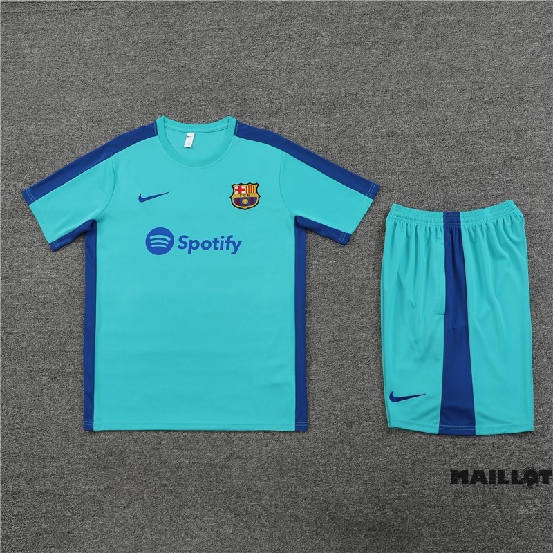Foot Maillot Pas Cher Entrainement Ensemble Complet Barcelona 2023 2024 Vert Bleu