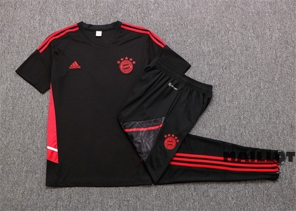 Foot Maillot Pas Cher Entrainement Ensemble Complet Bayern Múnich 2022 2023 Noir I Rouge