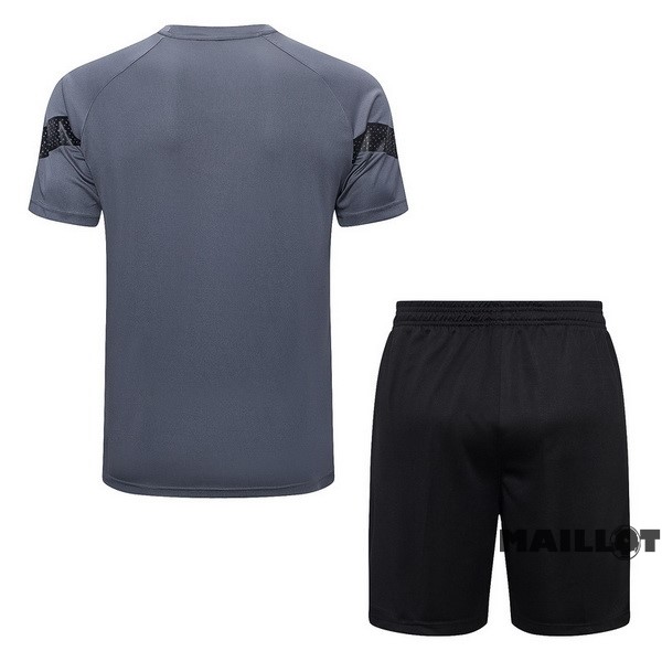 Foot Maillot Pas Cher Entrainement Ensemble Complet Borussia Dortmund 2022 2023 Gris I Noir