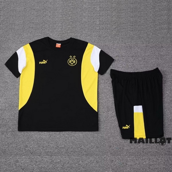 Foot Maillot Pas Cher Entrainement Ensemble Complet Borussia Dortmund 2023 2024 Noir Jaune