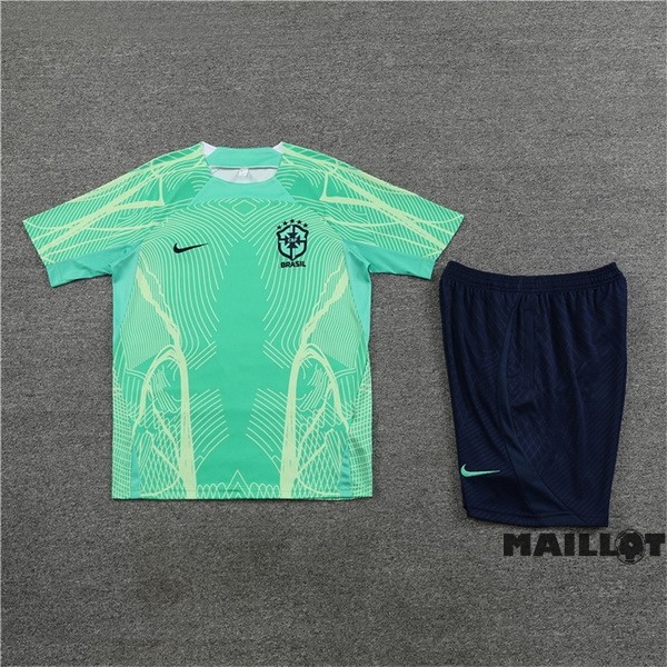 Foot Maillot Pas Cher Entrainement Ensemble Complet Brésil 2022 Vert