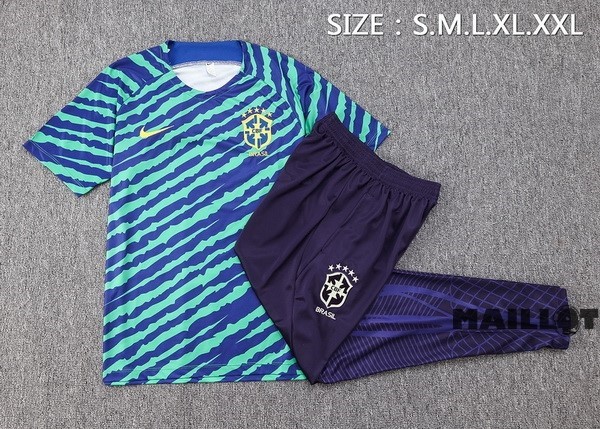 Foot Maillot Pas Cher Entrainement Ensemble Complet Brésil 2022 Vert