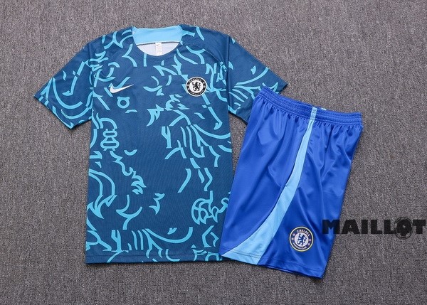 Foot Maillot Pas Cher Entrainement Ensemble Complet Chelsea 2022 2023 Bleu