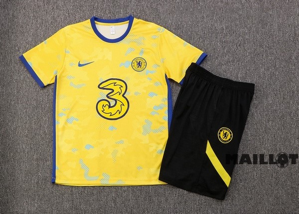Foot Maillot Pas Cher Entrainement Ensemble Complet Chelsea 2022 2023 Jaune I Noir