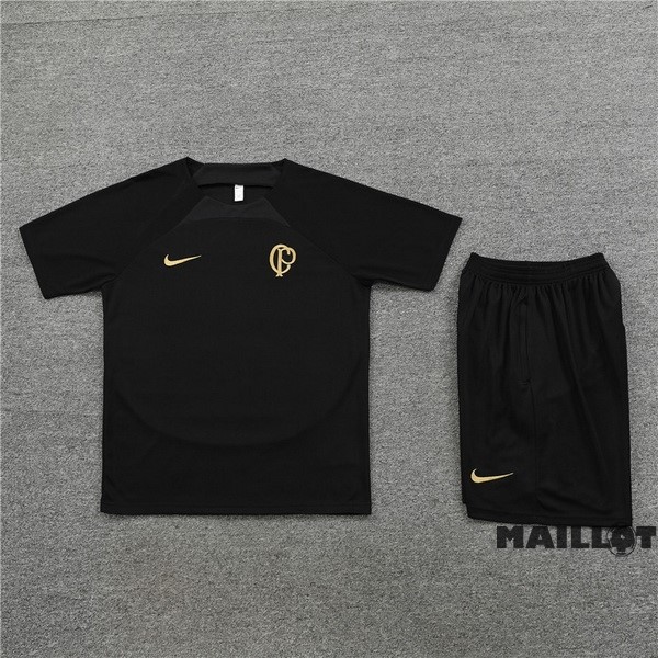 Foot Maillot Pas Cher Entrainement Ensemble Complet Corinthians Paulista 2023 2024 I Noir