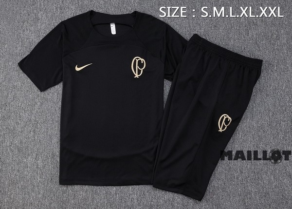 Foot Maillot Pas Cher Entrainement Ensemble Complet Corinthians Paulista 2023 2024 Noir
