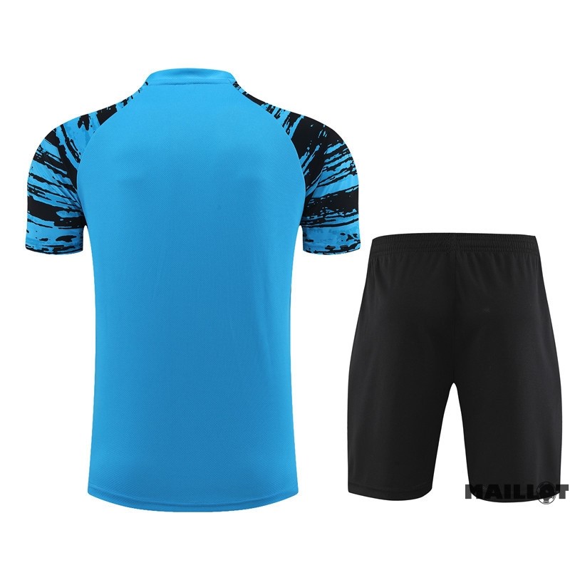 Foot Maillot Pas Cher Entrainement Ensemble Complet Enfant Al Nassr 2022 2023 Bleu Noir