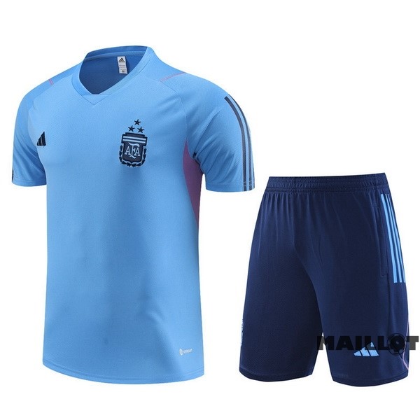 Foot Maillot Pas Cher Entrainement Ensemble Complet Enfant Argentine 2023 Bleu