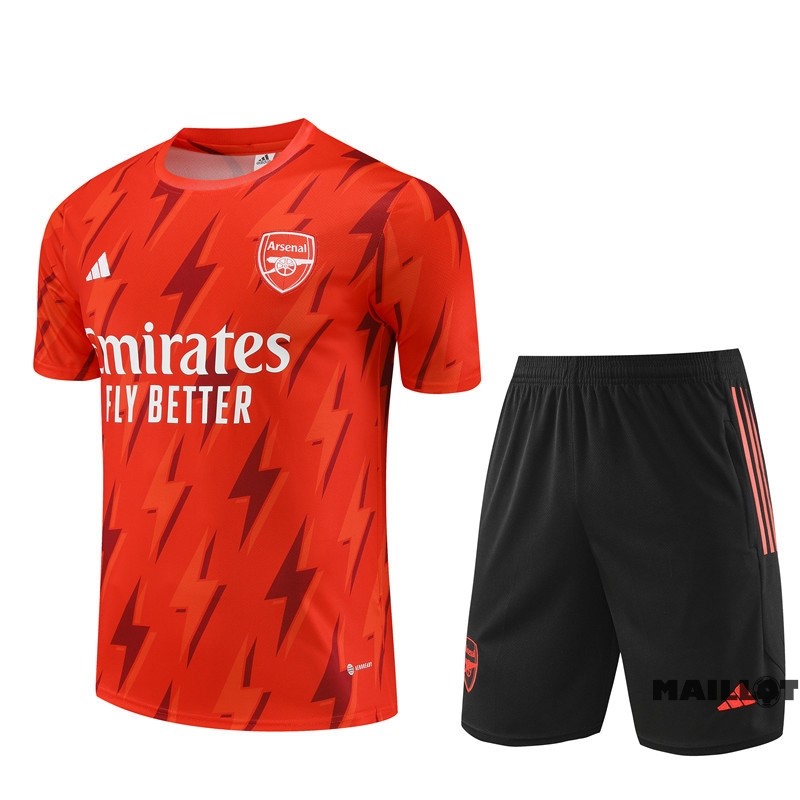 Foot Maillot Pas Cher Entrainement Ensemble Complet Enfant Arsenal Enfant 2023 2024 Rouge I Noir