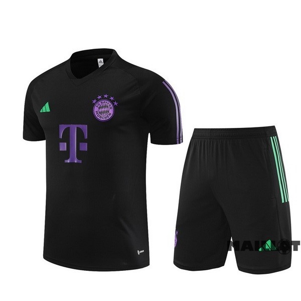 Foot Maillot Pas Cher Entrainement Ensemble Complet Enfant Bayern Múnich 2023 2024 Purpura Noir